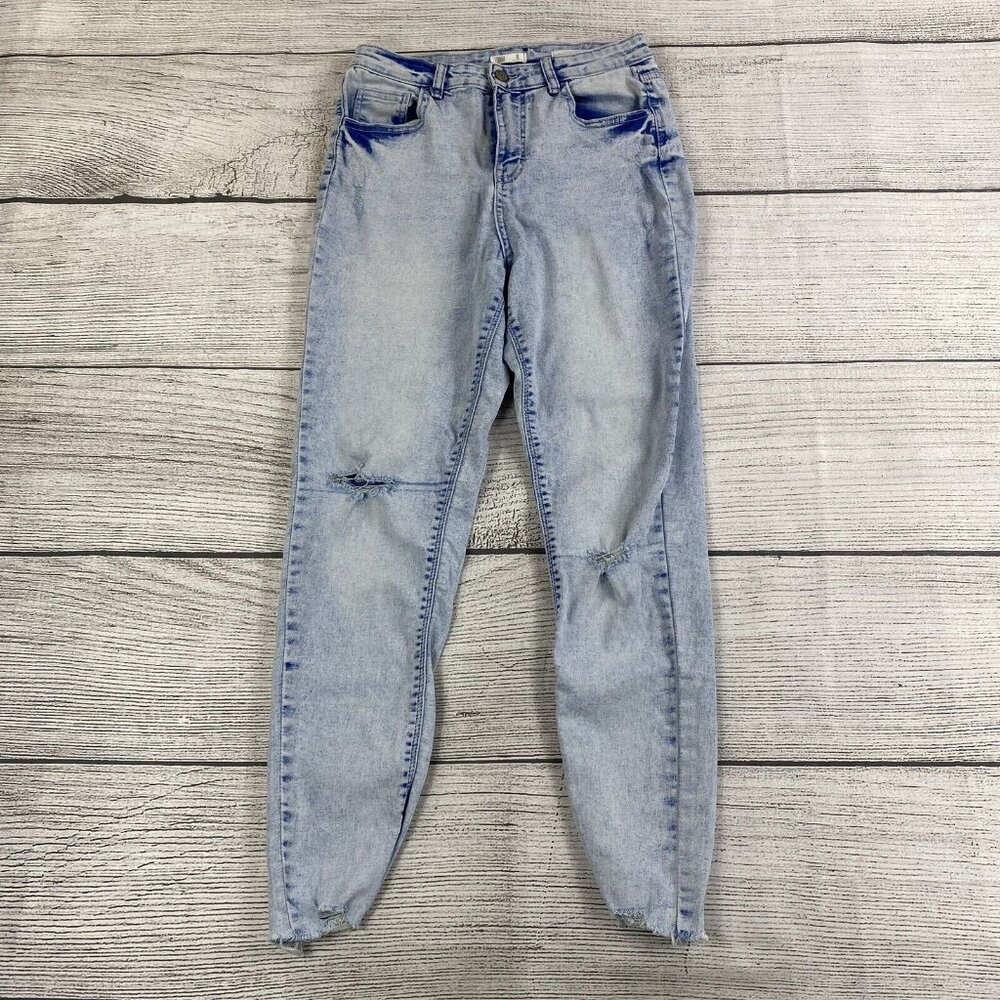 Profile High Rise Skinny Distressed Jeans Women Size 9 Denim Jean Pants Stretch